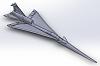 NASA X-59 Quesst aircraft: simple paper plans, detailed model 3-D file-x-59-3-d-print-model.jpg