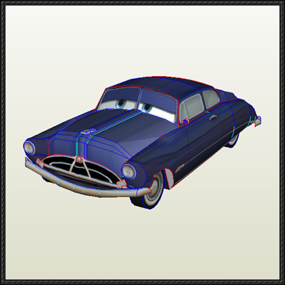 Disney-Pixar-Cars-Doc-Hudson-Papercraft