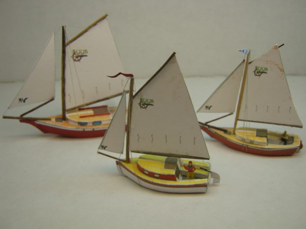 Three Micro Sailing Ships