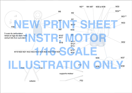 Print sheets for the Pou du Ciel kit enlarged to 1/16 scale